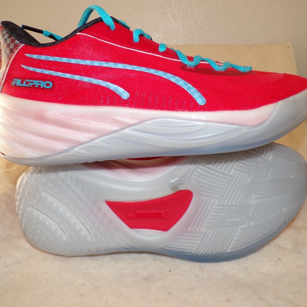 Puma All-Pro Nitro Scoot Henderson Mens Red Clear Soles Sneakers size 10 1/2 NEW